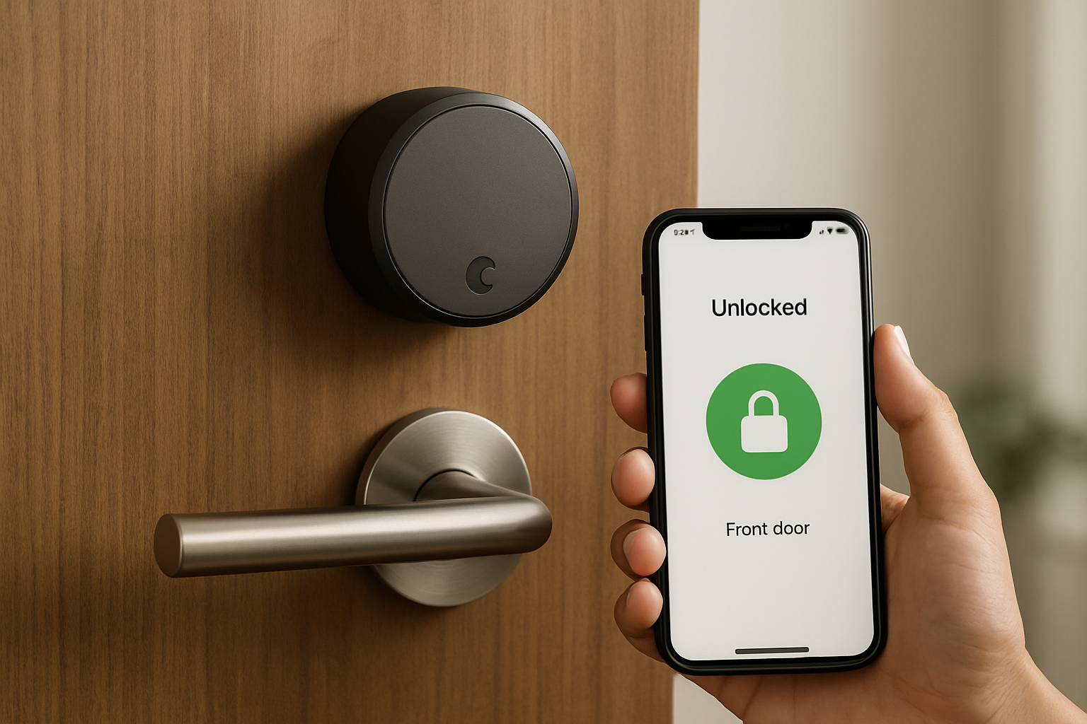August Smart Lock Upgrades Doors with App Unlock and Auto-Lock for Keyless Entry Convenience