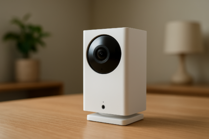 Wyze Cam Pan Tilts for 360 View and Color Night Vision in Compact Home Surveillance