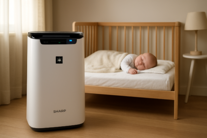 Sharp Plasmacluster Air Purifier Plasmaclusters Viruses with Nanoe Tech and Quiet Mode for Newborn Nurseries